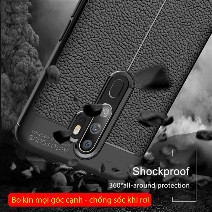 Ốp lưng Oppo A9 2020 LT Leather Design Case vân da - sang trọng 2