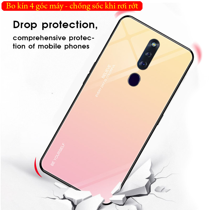 Ốp lưng Oppo F11 Pro LT Beyoursefl Glass Case Gradient đổi màu 2