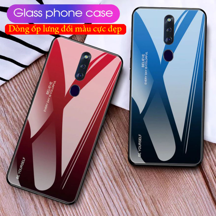 Ốp lưng Oppo F11 Pro LT Beyoursefl Glass Case Gradient đổi màu 1