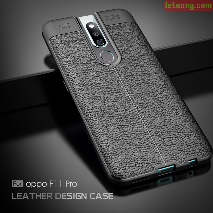 Ốp lưng Oppo F11 Pro LT Leather Design Case vân da - sang trọng 3