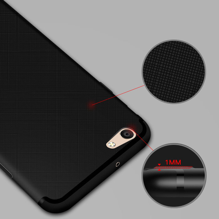 Ốp lưng Oppo F3 LT Safiano TPU nhựa dẻo siêu mỏng chống vân tay 1