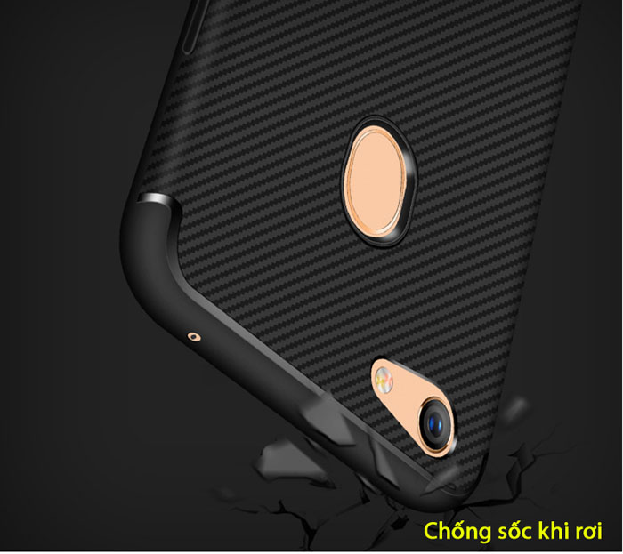 Ốp lưng Oppo F5 LT Carbon Fiber TPU chông vân tay siêu mỏng 4