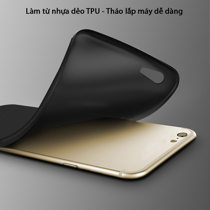 Ốp lưng Oppo F5 LT Safiano TPU nhựa dẻo siêu mỏng chống vân tay 3