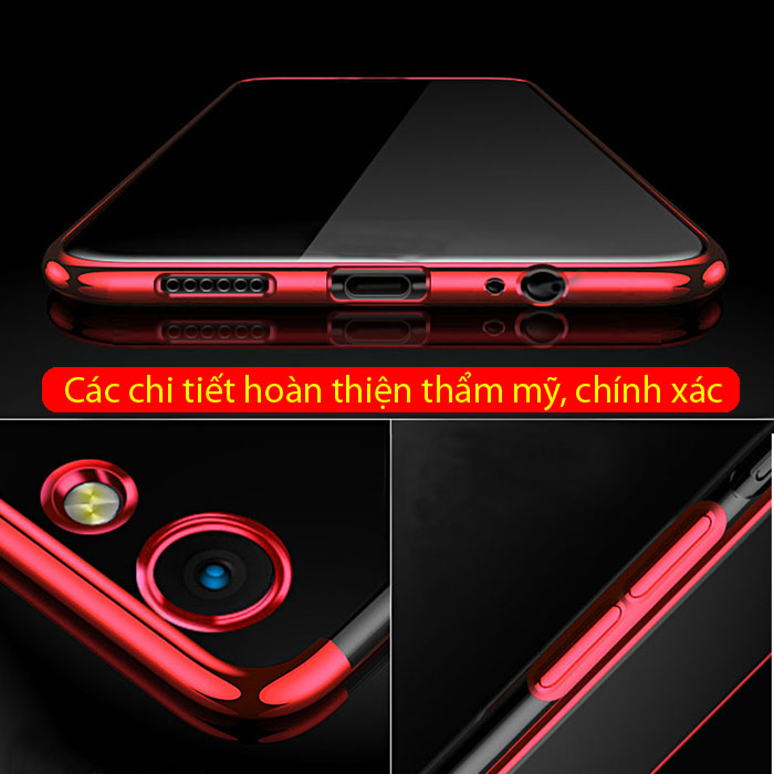 Ốp lưng Oppo F7 LT Glitter trong suốt viền mạ Crom sáng bóng 3