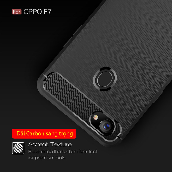 Ốp lưng Oppo F7 Viseaon Rugged Armor Carbon nhựa mềm - chống sốc 1