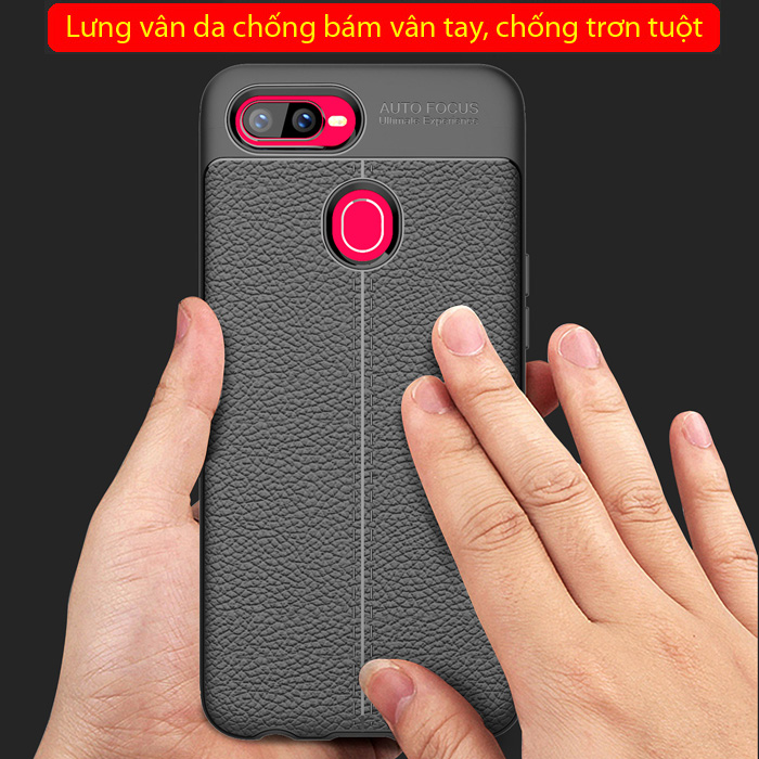 Ốp lưng Oppo F9 LT Leather Design Case vân da - sang trọng 1