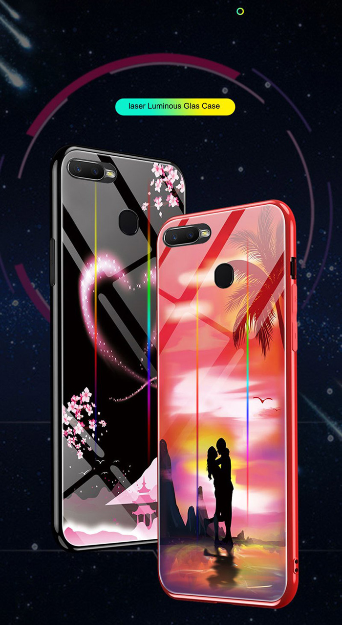 Ốp lưng Oppo F9 LT Lumious Glass Laser dạ quang cực độc 1