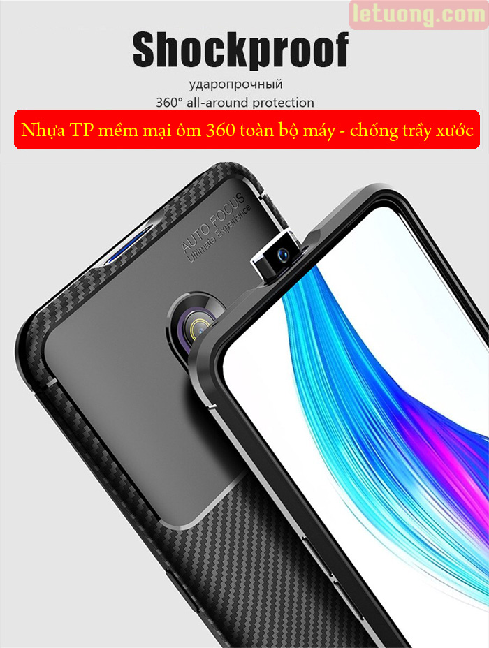 Ốp lưng Oppo K3 / Realme X LT Carbon Fiber Case chống bám vân tay 3