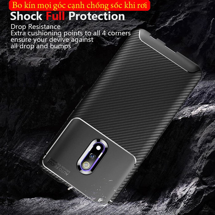 Ốp lưng Oppo K3 / Realme X LT Carbon Fiber Case chống bám vân tay 4
