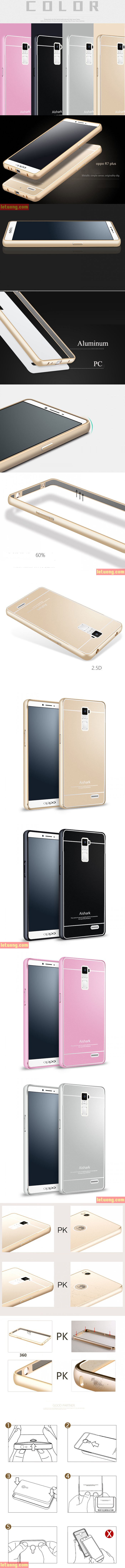 Ốp lưng Oppo R7 Plus Aishark Armor dạng nhôm nguyên khối 1