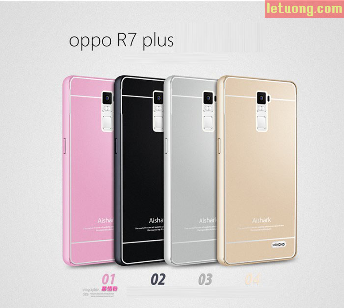 Ốp lưng Oppo R7 Plus Aishark Armor dạng nhôm nguyên khối