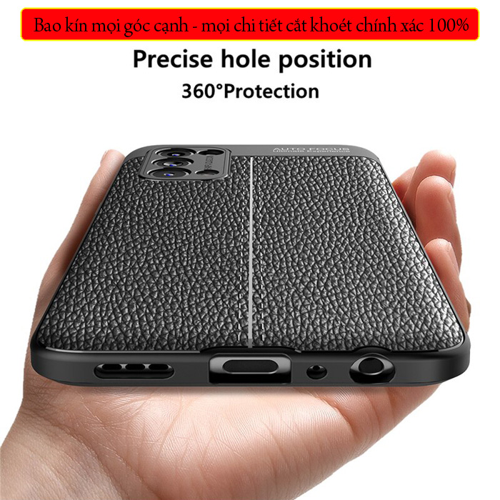 Ốp lưng Oppo Reno 5 LT Leather Design Case vân da sang trọng 4