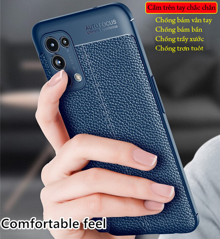 Ốp lưng Oppo Reno 5 LT Leather Design Case vân da sang trọng 1