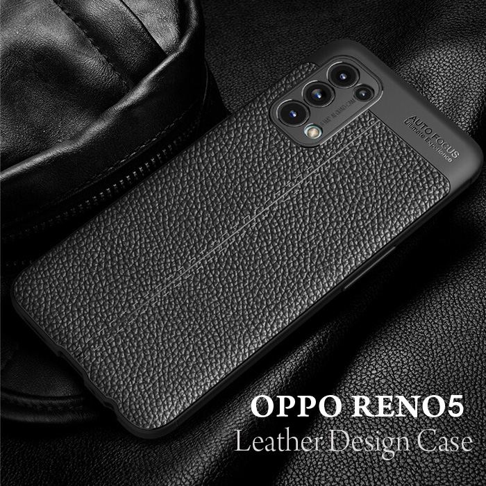 Ốp lưng Oppo Reno 5 LT Leather Design Case vân da sang trọng 5