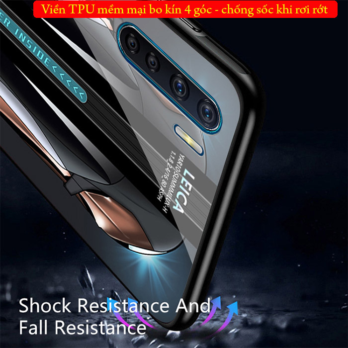 Ốp lưng Oppo Reno3 LT Blatail Glass Car 3D in hình siêu xe sang trọng đẳng cấp 3