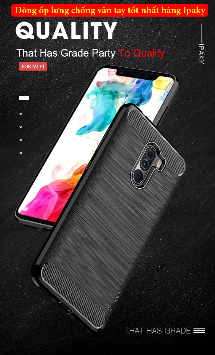 Ốp lưng Pocophone F1 iPaky Rugged Case - chống vân tay - chống sốc 5