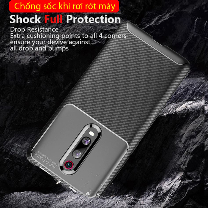 Ốp lưng Redmi K20 Pro / K20 LT Carbon Fiber Case chống bám vân tay 4