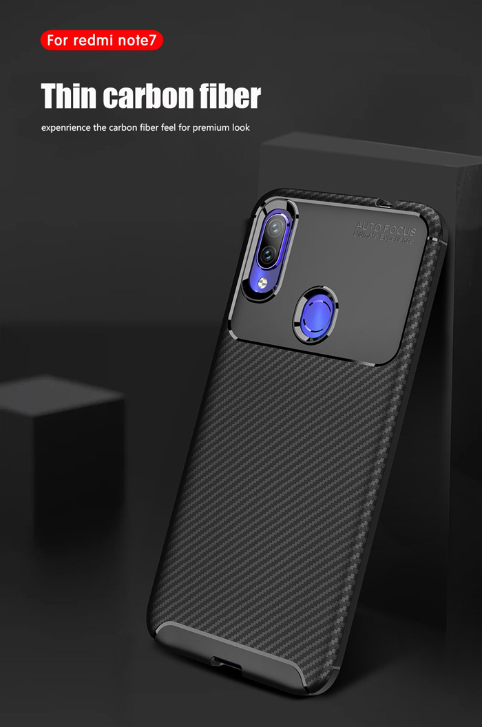 Ốp lưng Redmi Note 7 LT Carbon Fiber Case chống vân tay 5