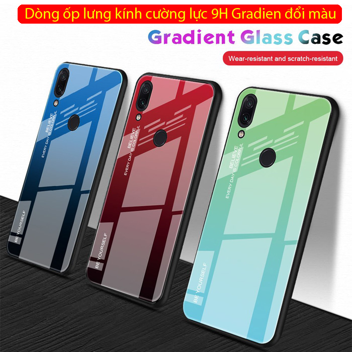 Ốp lưng Redmi Note 7 LT Beyoursefl Glass Case Gradient đổi màu 1