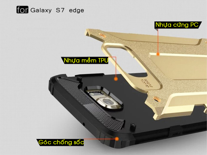 Ốp lưng Galaxy S7 Edge Tough Tech Armor, chống sốc độc nhất 6