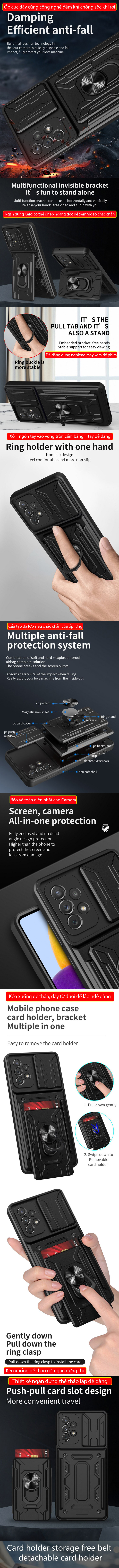 Ốp lưng Samsung A73 5G LT Hybrid Armor Card chống sốc đa năng 1