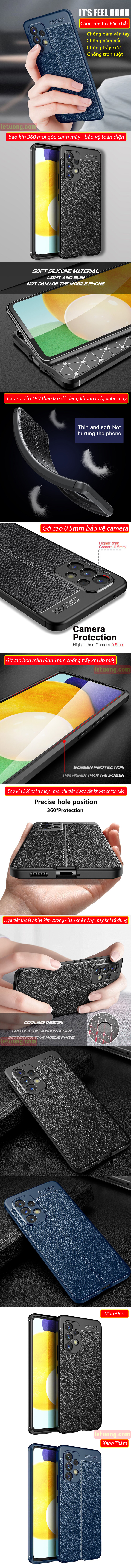 Ốp lưng Samsung A73 5G LT Leather Design Case vân da sang trọng 8