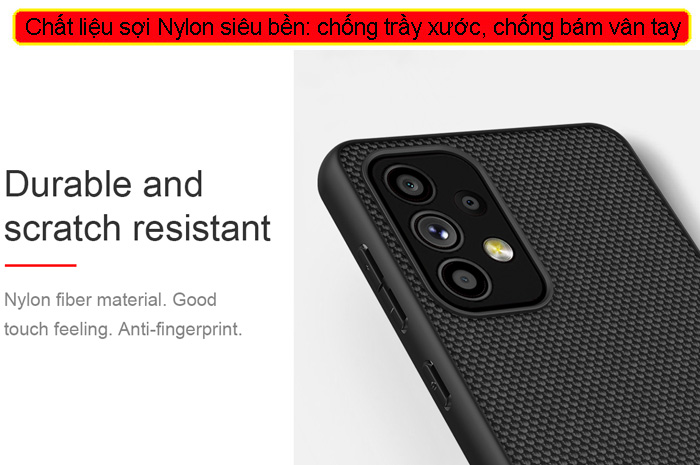 Ốp lưng Samsung A73 5G Nillkin Texture 3D Case sợi Nylon siêu mỏng 1