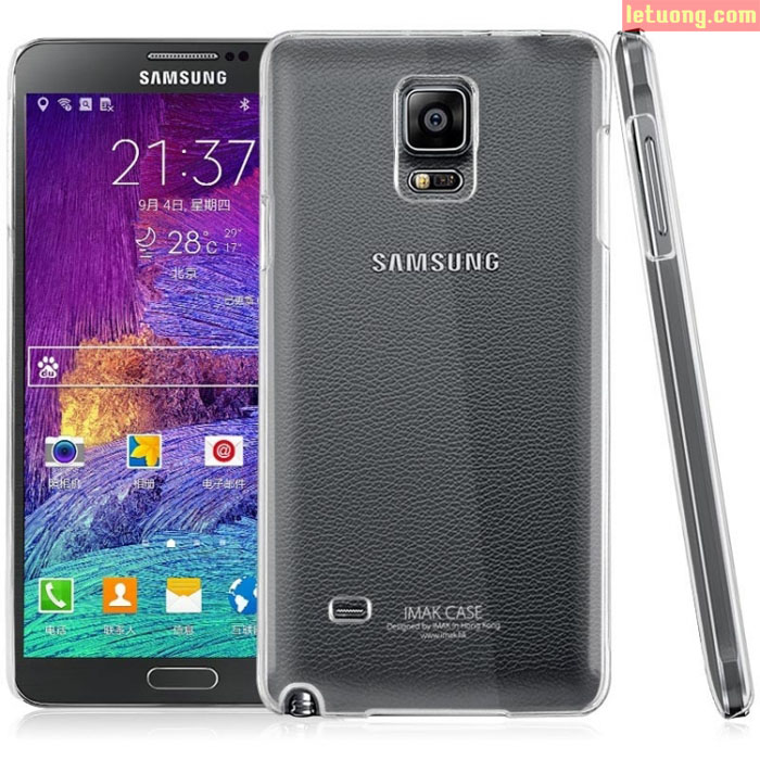 Ốp lưng Galaxy note 4 Imak trong suốt, lưng phủ Nano chống xước 5