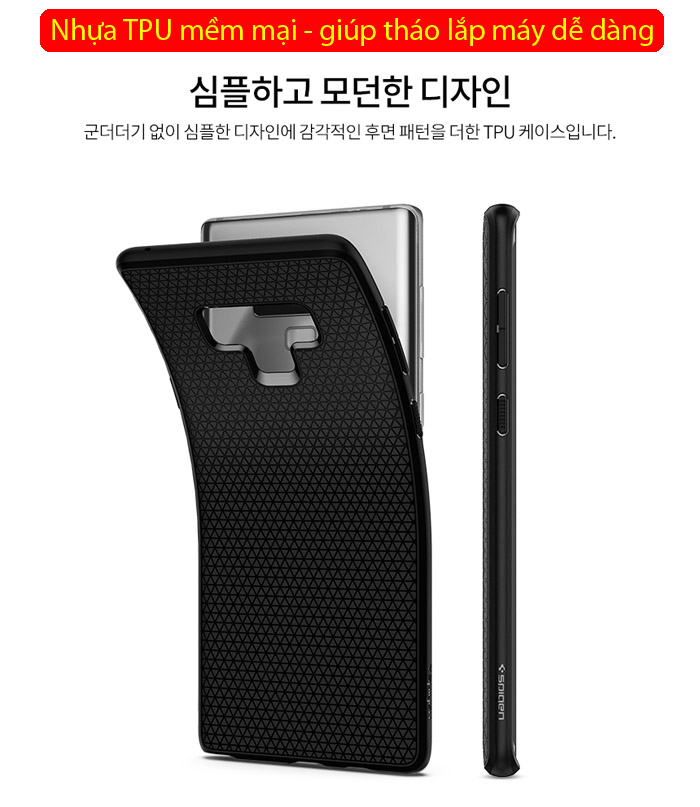 Ốp lưng Galaxy Note 9 Spigen Liquid Air Armor nhựa mềm ( hàng USA ) 2