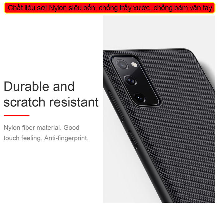 Ốp lưng Samsung Galaxy S20 FE Nillkin Texture 3D Case sợi Nylon siêu mỏng 1