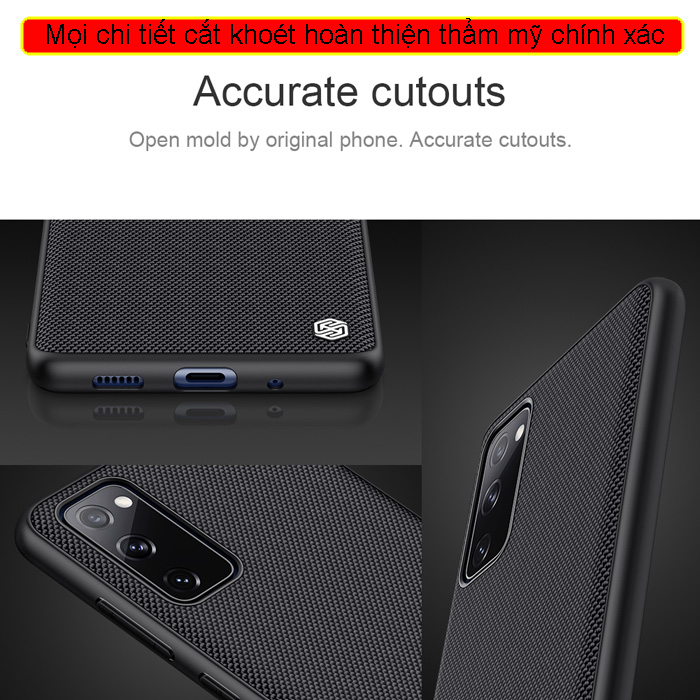 Ốp lưng Samsung Galaxy S20 FE Nillkin Texture 3D Case sợi Nylon siêu mỏng 4