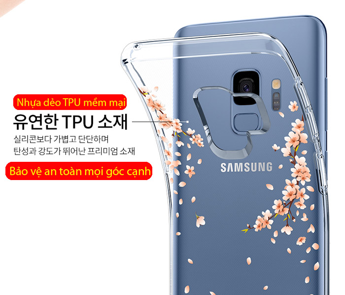 Ốp lưng Galaxy S9 Spigen Liquid Crystal Blossom thời trang từ USA 2