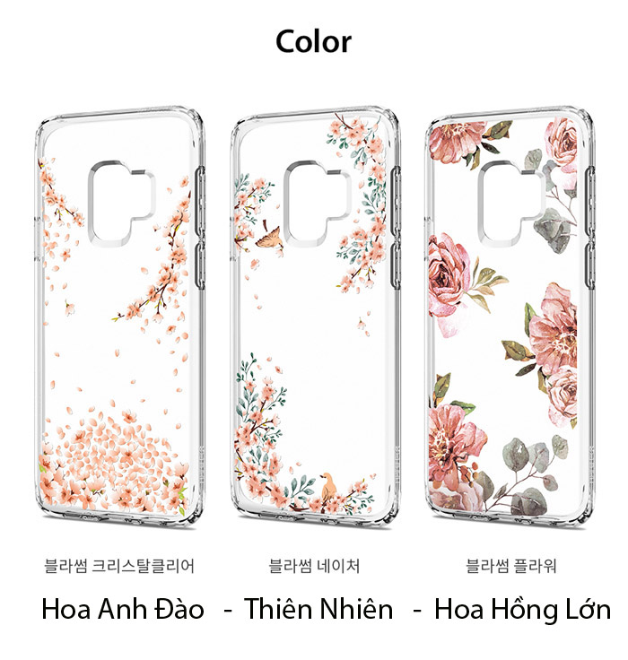 Ốp lưng Galaxy S9 Spigen Liquid Crystal Blossom thời trang từ USA 1