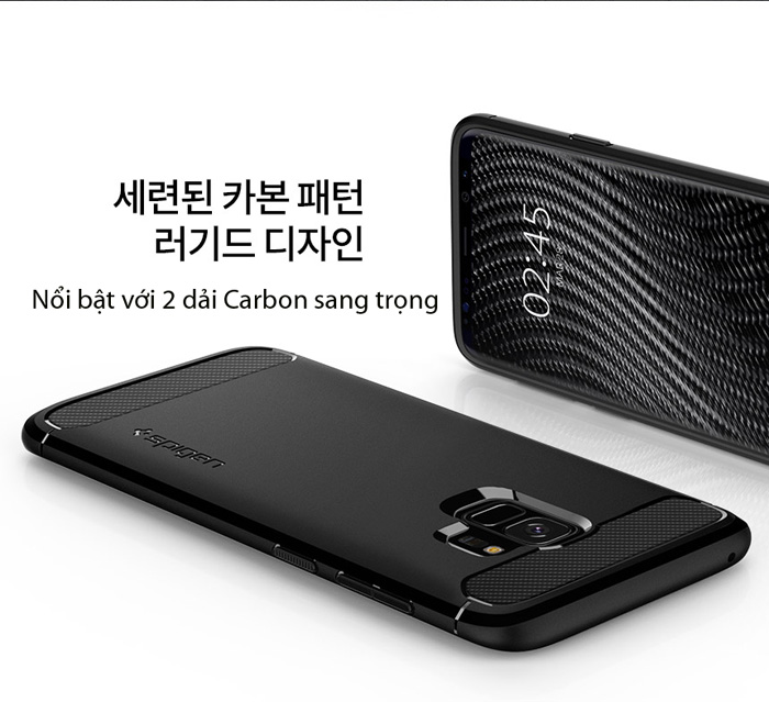 Ốp lưng Samsung Galaxy S9 Spigen Rugged Armor nhựa dẻo từ USA 1