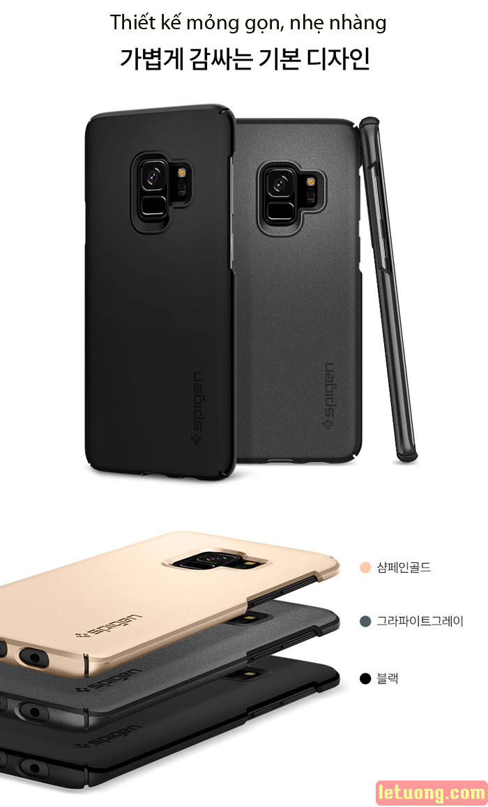 Ốp lưng Samsung Galaxy S9 Spigen Thin Fit siêu mỏng nhẹ từ USA 4