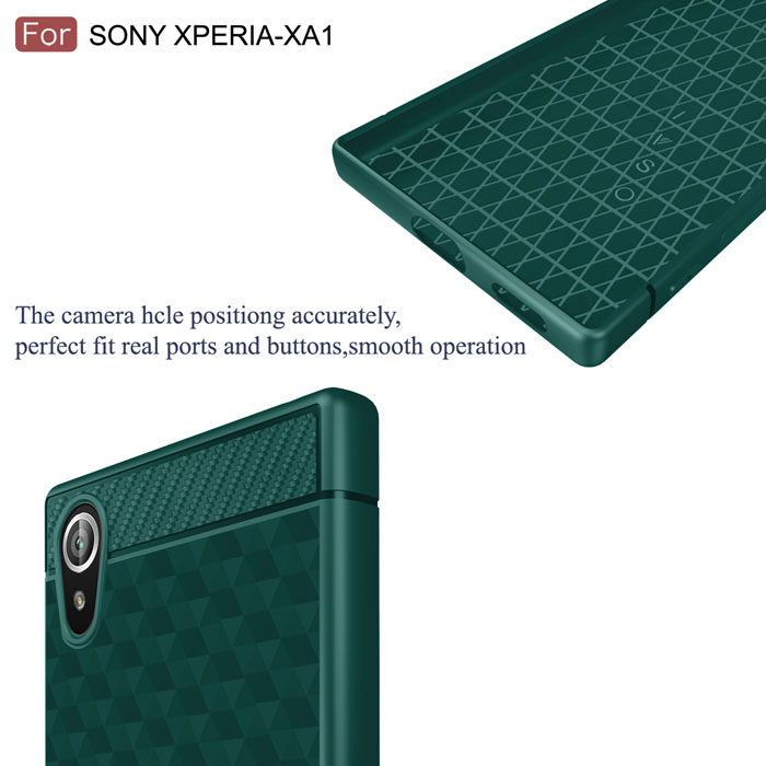 Ốp lưng Sony XA1 IVSO Carbon Fiber Geometry nhựa mềm cực đẹp 4