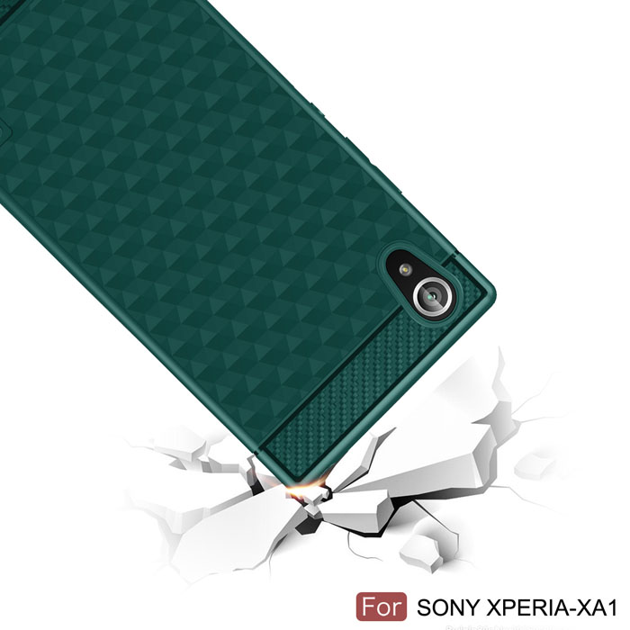 Ốp lưng Sony XA1 IVSO Carbon Fiber Geometry nhựa mềm cực đẹp 5