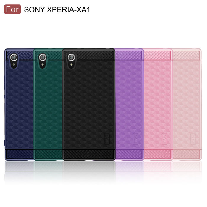 Ốp lưng Sony XA1 IVSO Carbon Fiber Geometry nhựa mềm cực đẹp 1