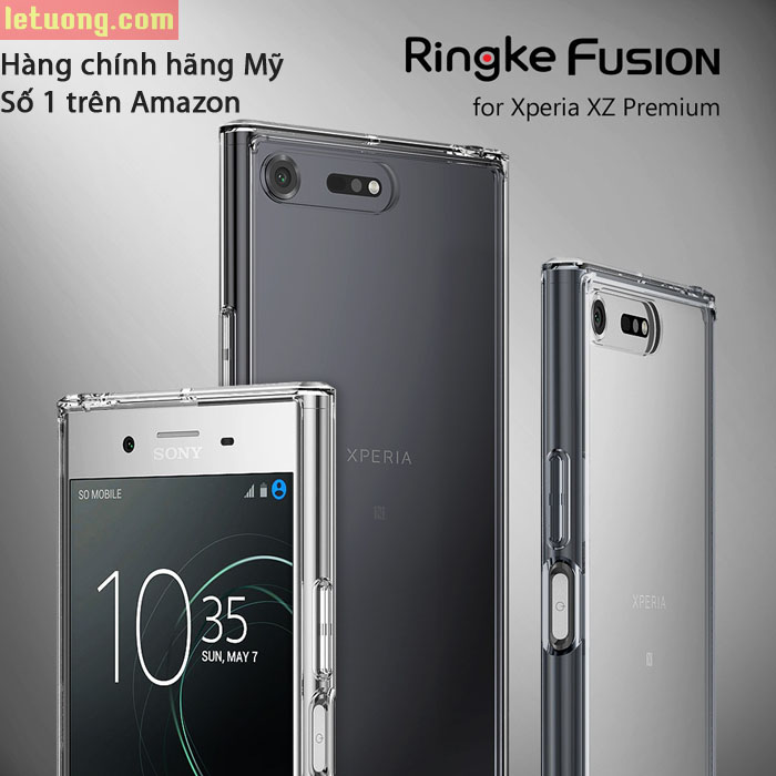 Ốp lưng Sony XZ Premium Ringke Fusion trong suốt chống sốc từ Mỹ 1