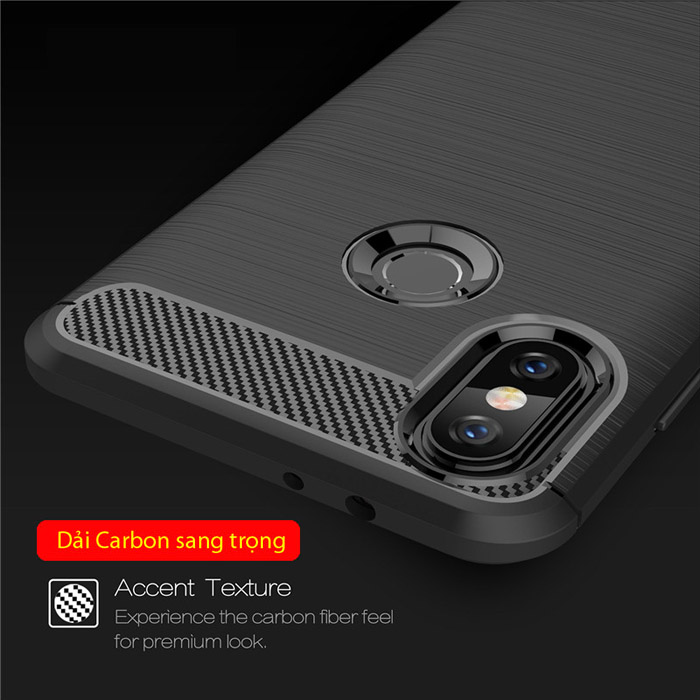 Ốp lưng Xiaomi Mi 6X Viseaon Rugged Armor nhựa mềm chống vân tay 1