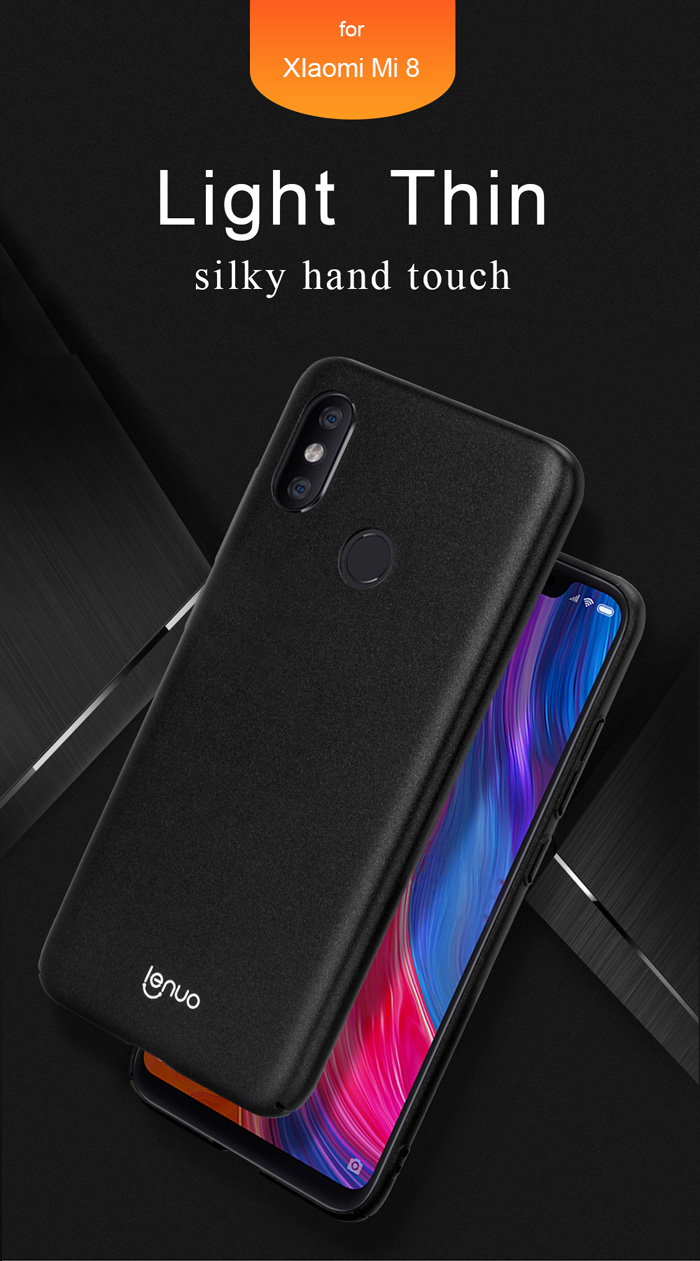 Ốp lưng Xiaomi Mi 8 Lenuo Leshield Case siêu mỏng, lưng mịn 3