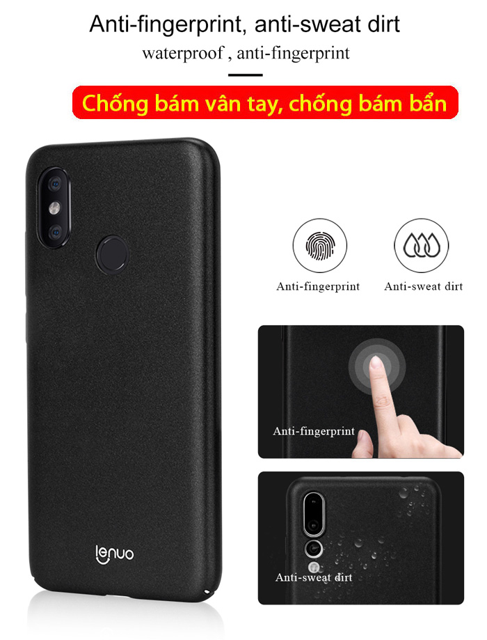 Ốp lưng Xiaomi Mi 8 Lenuo Leshield Case siêu mỏng, lưng mịn 1