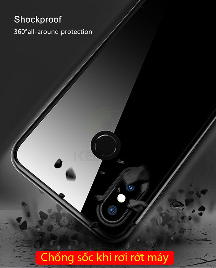 Ốp lưng Xiaomi Mi 8 LT Original Hybrid viền mềm + lưng trong suốt  2