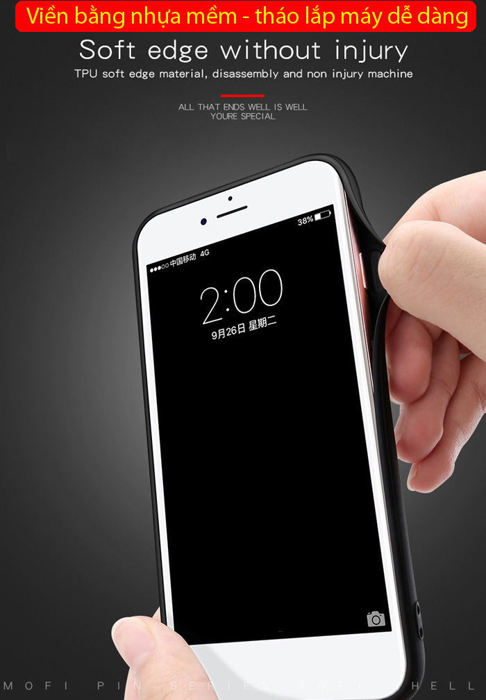 Ốp lưng Xiaomi Mi 8 Mofi Pin Series vân da - đơn giản - sang trọng 2