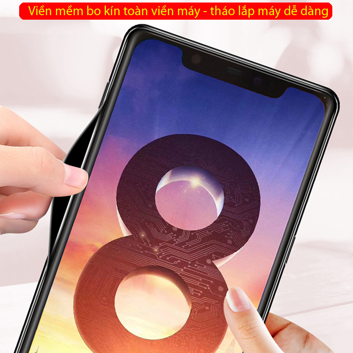 Ốp lưng Xiaomi Mi 8 LT Glass Case 9H lưng kính cường lực vân đá 2