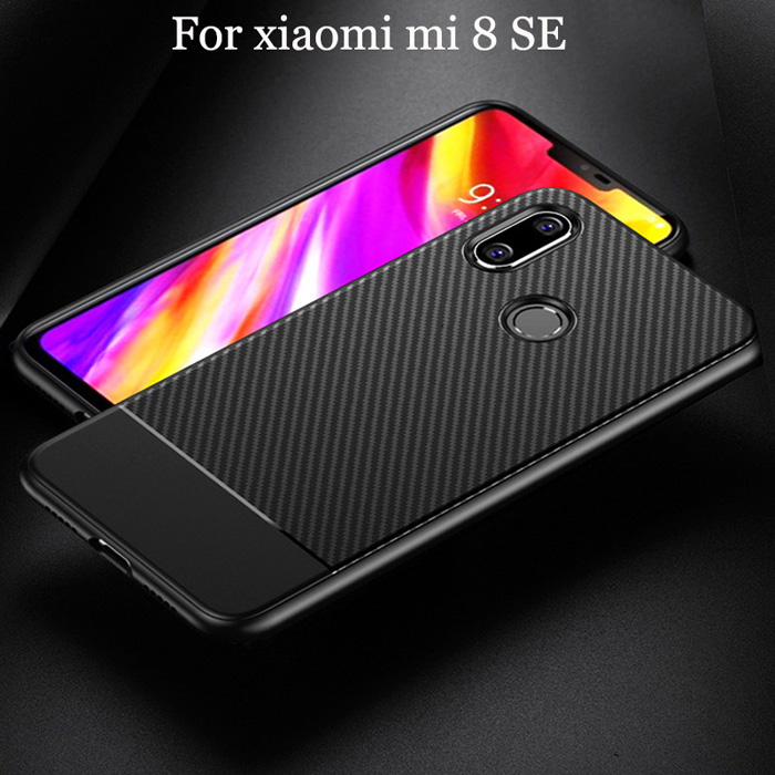 Ốp lưng Xiaomi Mi 8 SE LT Carbon Fiber chống vân tay - siêu mỏng 1