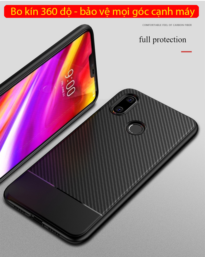 Ốp lưng Xiaomi Mi 8 SE LT Carbon Fiber chống vân tay - siêu mỏng 3