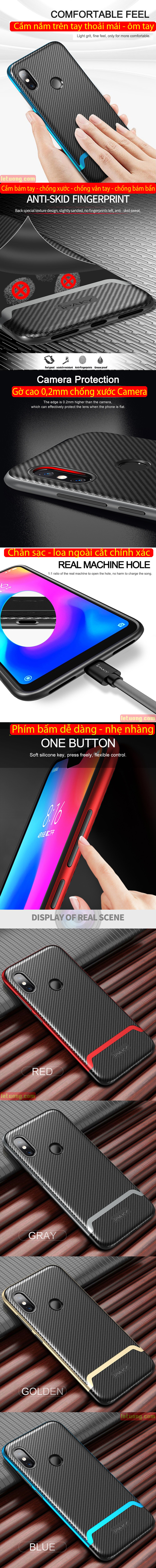 Ốp lưng Xiaomi Note 6 Pro Ipaky Neo Hybrid viền kép chắc chắn 5