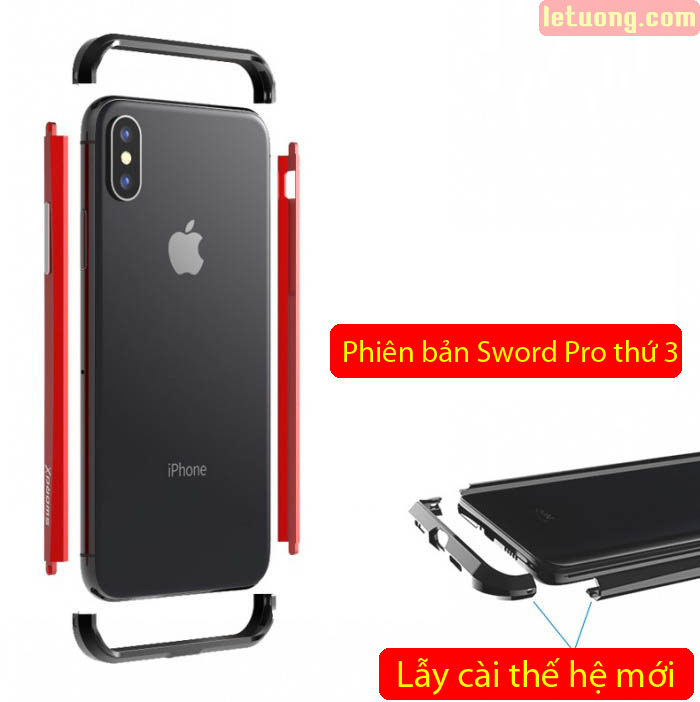 Ốp viền iPhone Xs Max LJY Sword Pro Ver 3 nhôm nguyên khối ( Hàng Japan ) 3