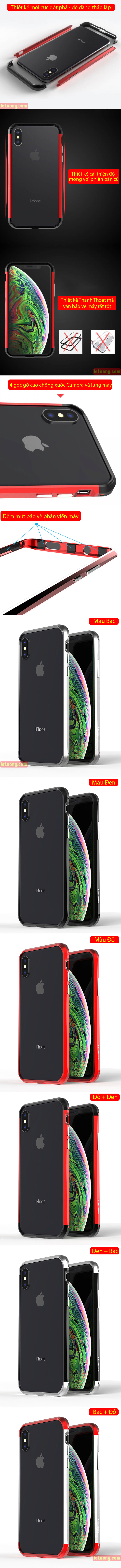 Ốp viền iPhone Xs Max LJY Sword Pro Ver 3 nhôm nguyên khối ( Hàng Japan ) 4